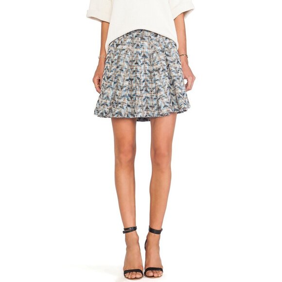 10 Crosby Derek Lam Chevron Box Pleated A-Line Skirt ASO Taylor Swift - Picture 5 of 12